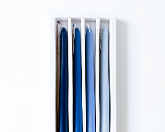 What a Host Home: Blue Scented Taper Dinner Candles for Candle holders