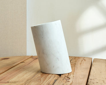 Natural White Marble Wine Bottle Holder from What a Host Home