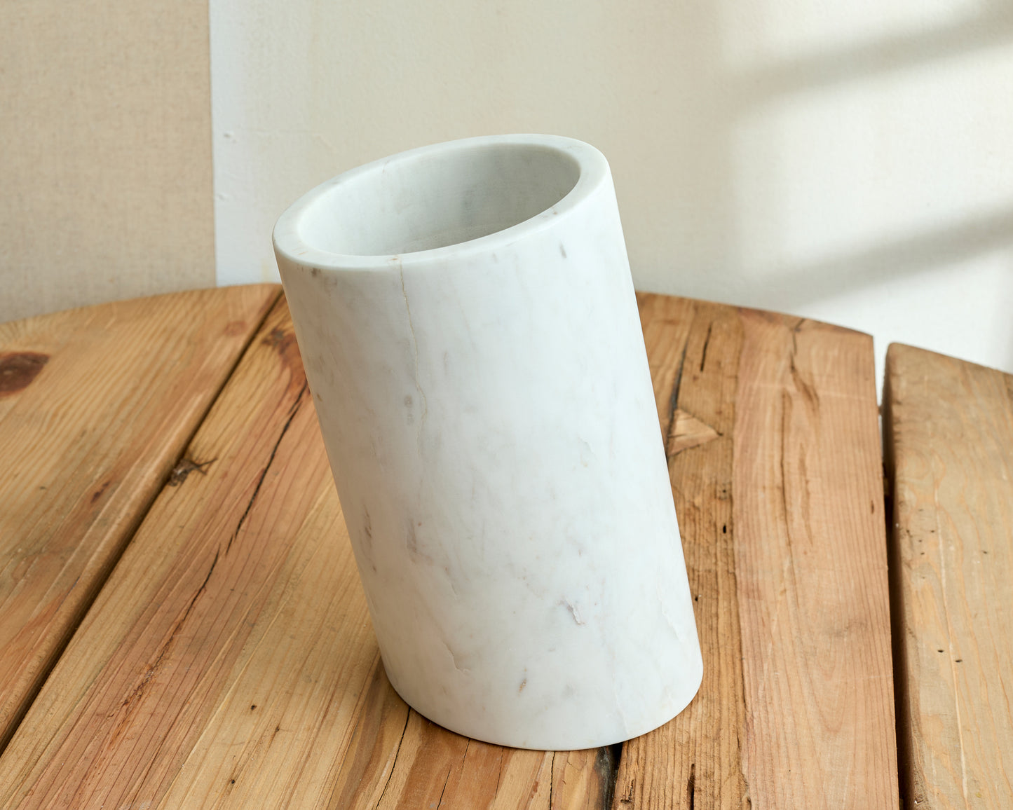 Natural White Marble Wine Bottle Holder from What a Host Home