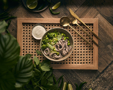 Rattan Wooven Rectangle Decorative Tray Modern from What a Host Home Decor