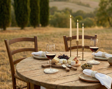 Handcrafted Modern Rustic Travertine Coasters Irregular Shape from What a Host Home Decor