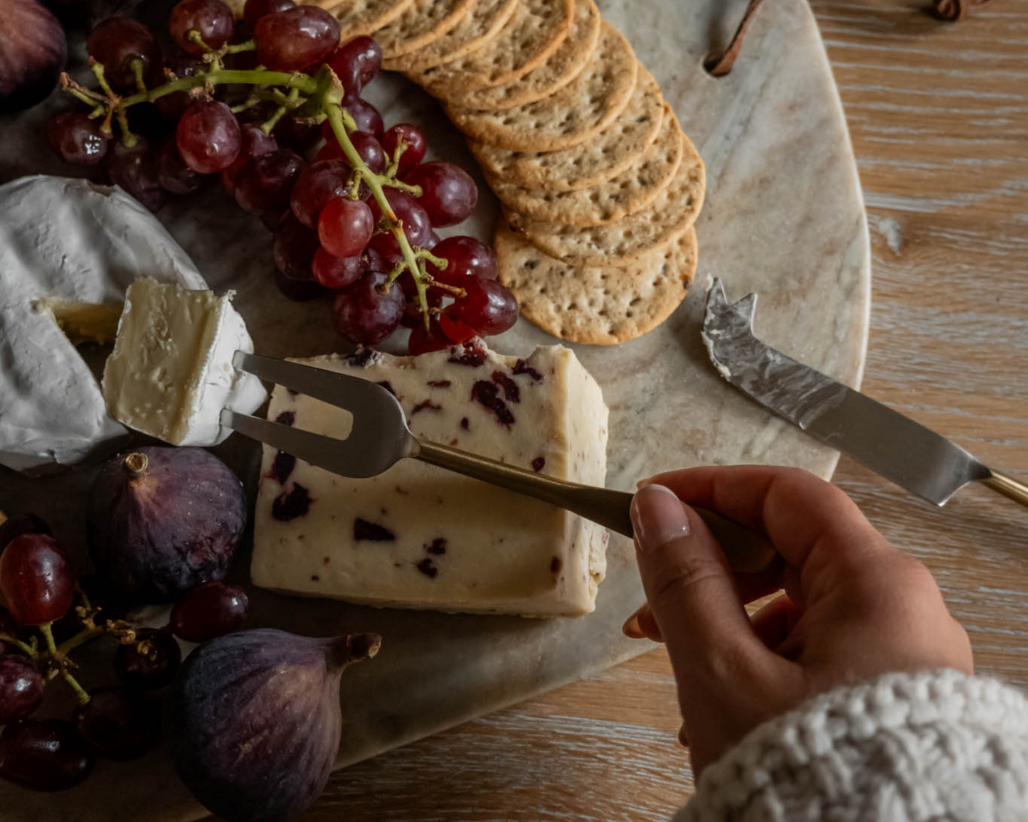 Modern Torrent Marble Serving and Charcuterie Board Irregular Shape from What a Host Home