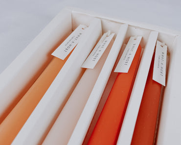 Orange Scented Taper Candles from What a Host Home Decor