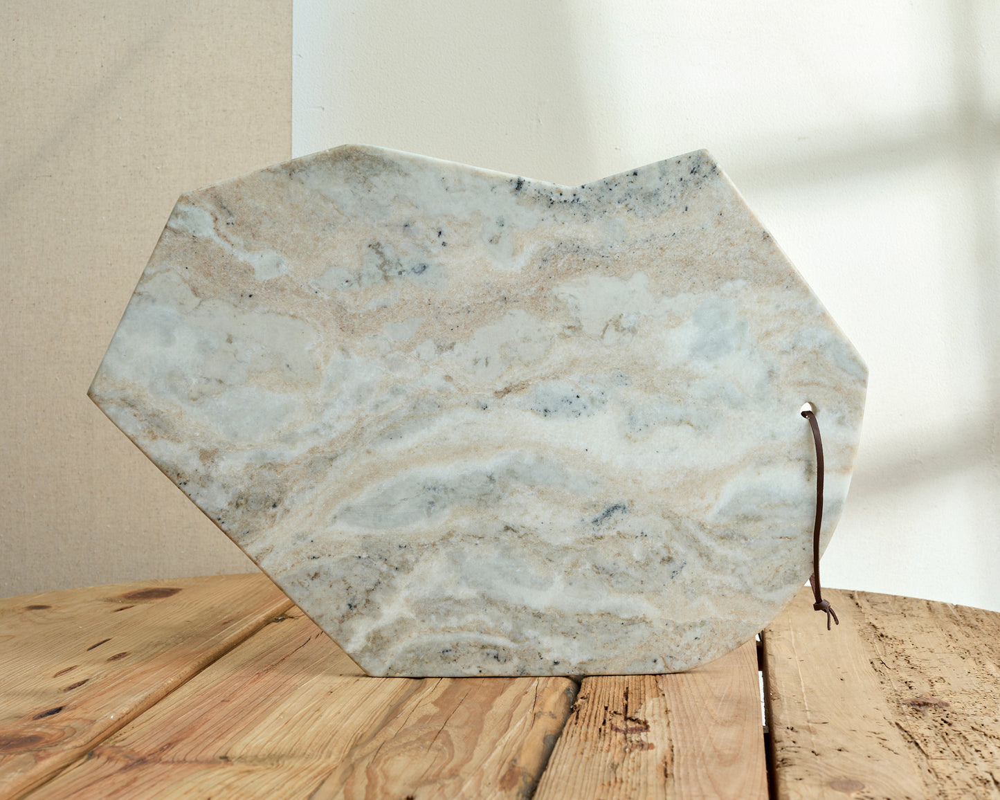 Modern Torrent Marble Serving and Charcuterie Board Irregular Shape from What a Host Home