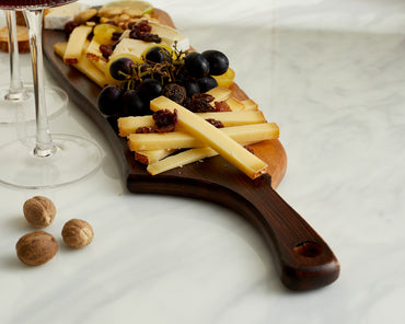 Rustic Wooden Cheese Board with Handles What a Host Home