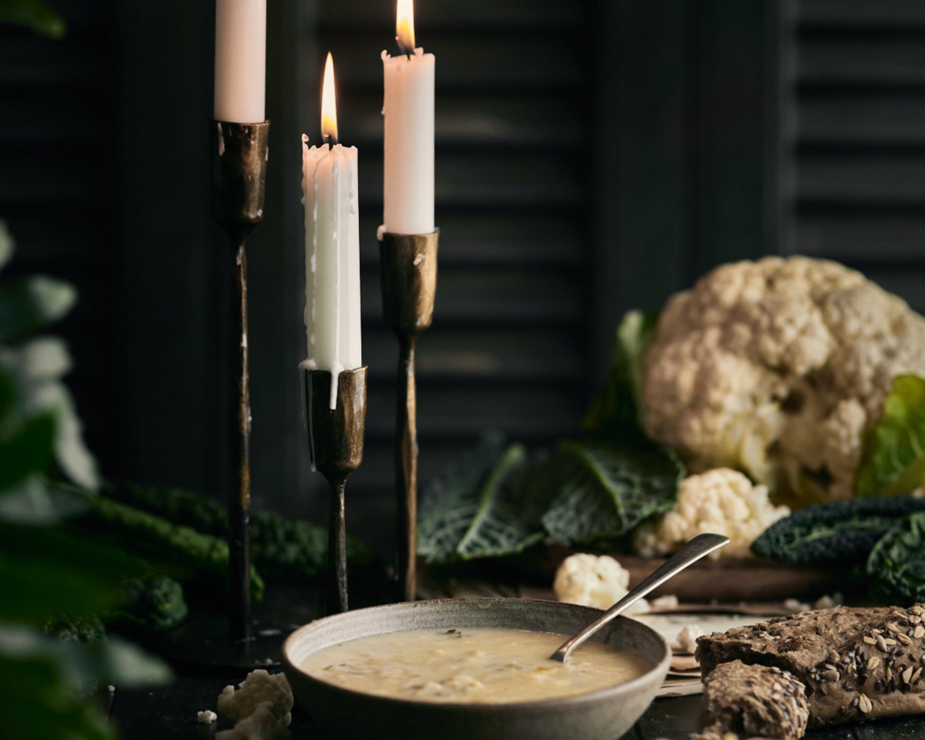 Iron Gold Rustic Antique Candle Holders Set from What a Host Home Decor