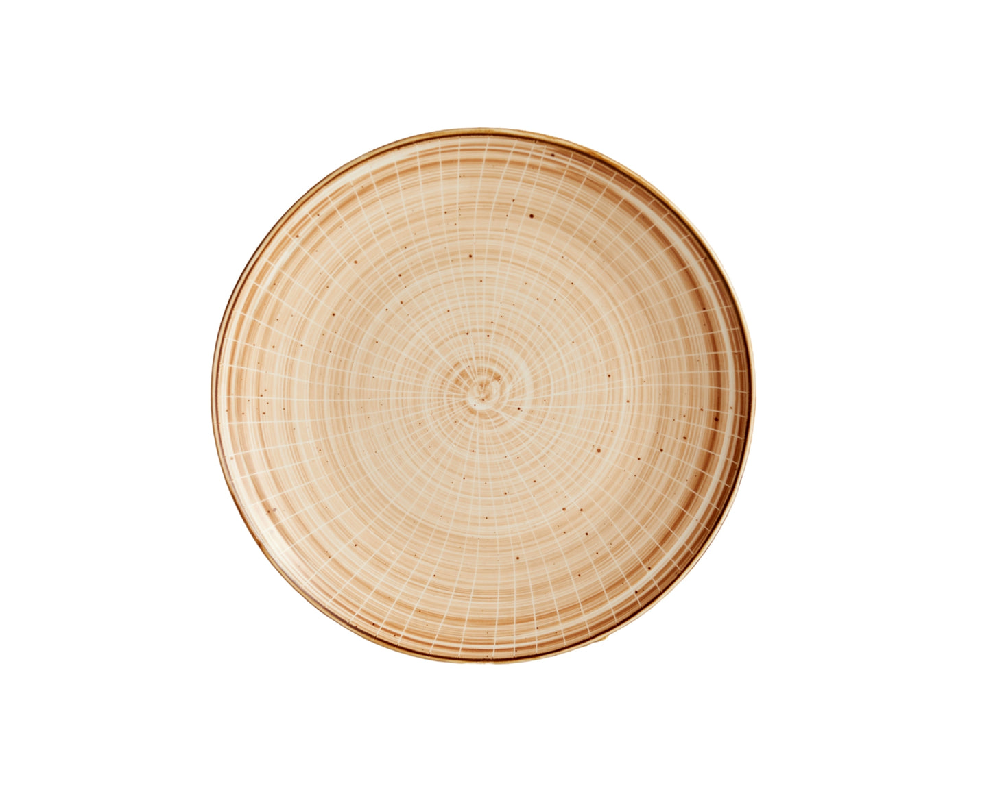 Porcelain Round Dinner Plate brown dishwasher and microwave safe. Tableware from What a Host Home Decor