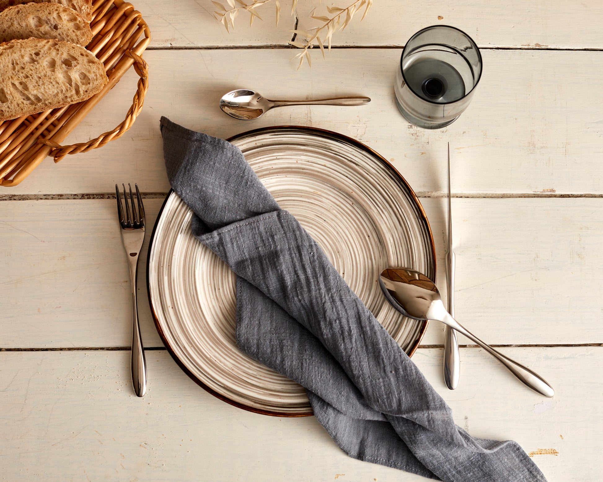 Modern Boho Round Porcelain Plate with Spirals From What a Host Home Decor