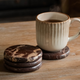What a Host Home: Modern Round Rosso Levanto Coasters Set