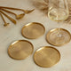 What a Host Home: Modern Brass Gold Glass Coasters Set