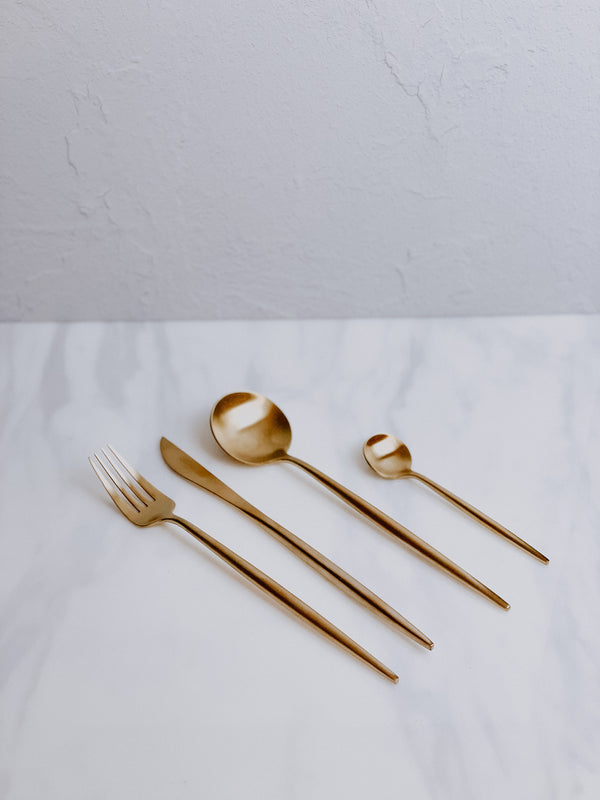 Gold Cutlery Flatware What a Host Tablescapes