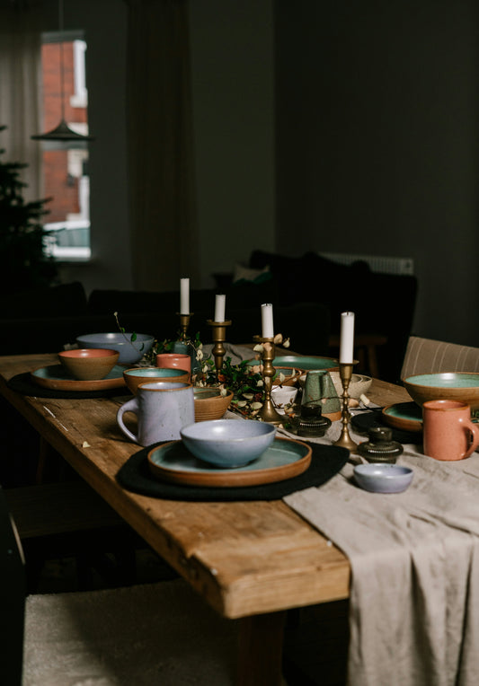 Rustic Modern Tablescape with a Touch of Colour this Season