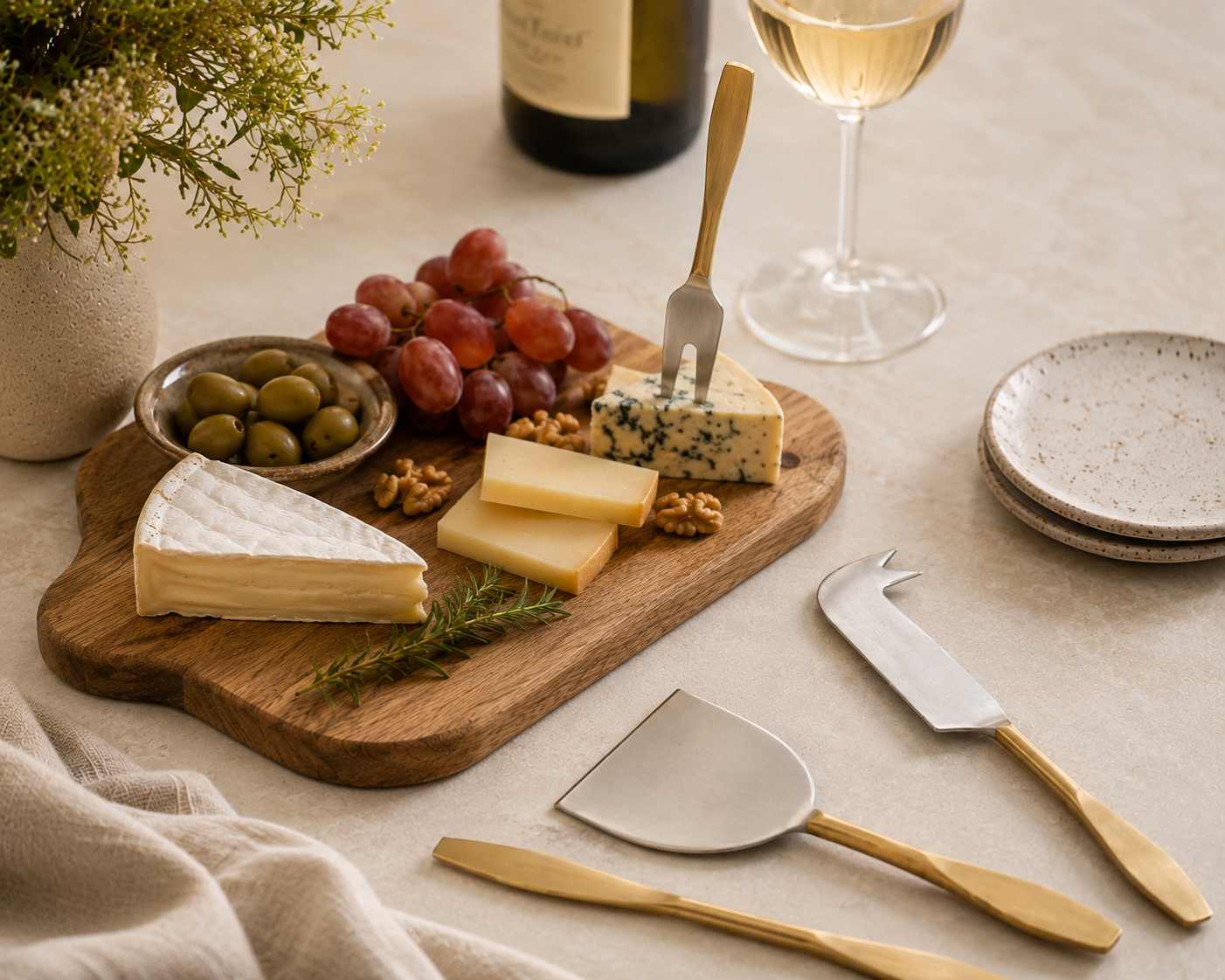 What a Host Home: Cheese Fork Stainless Steel Cheese Board Cutlery