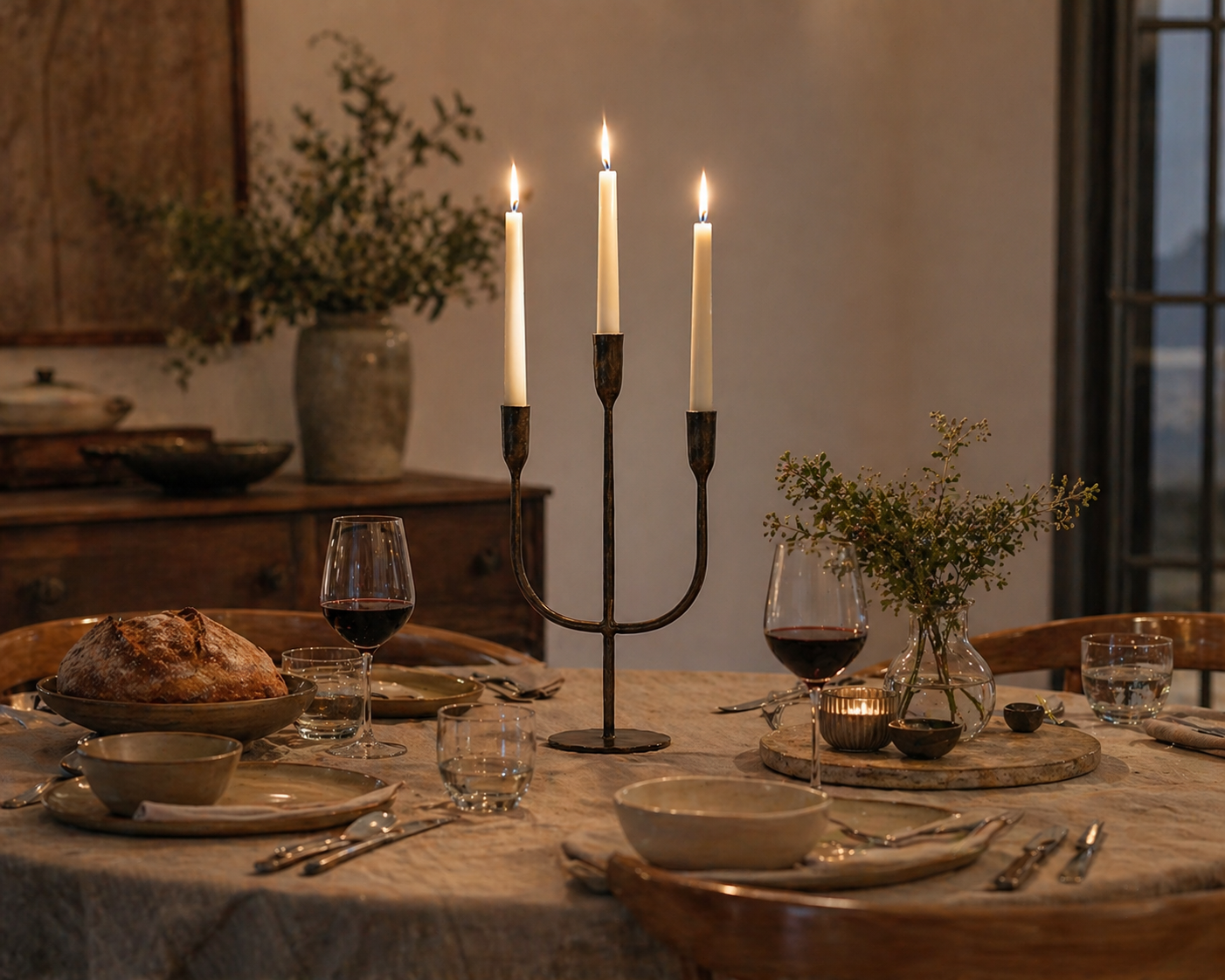 3 Holes Candelabra Rustic Style Gold Finish What a Host Home