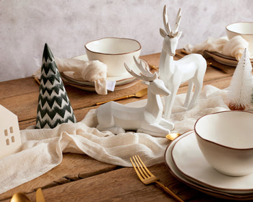 Christmas Snowed Wooden Scandi Trees Decorations from What a Host Home Decor