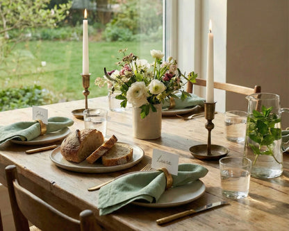 Noa Rustic Gold Candle Holder