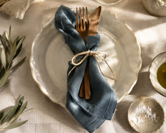 Muslin Cotton Blue Napkin