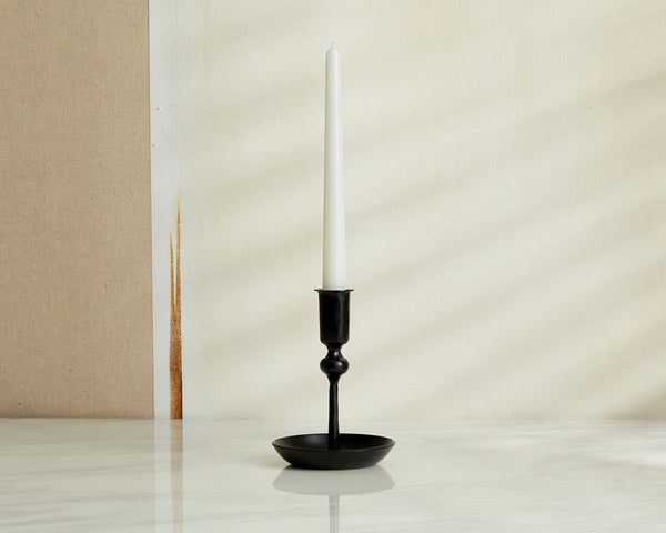 Modern Black Candle Holder for dinner candle from What a Host Home