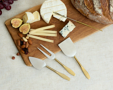 Modern Handcrafted Stainless Steel Cheese Cutlery Set from What a Host Home