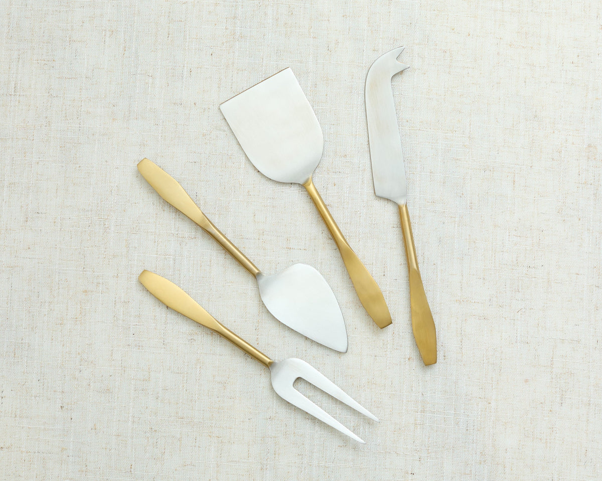 What a Host Home: Cheese Knife Set – 4 Piece Stainless Steel Cheese Board Cutlery