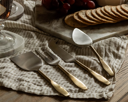 Modern Handcrafted Stainless Steel Cheese Cutlery Set from What a Host Home