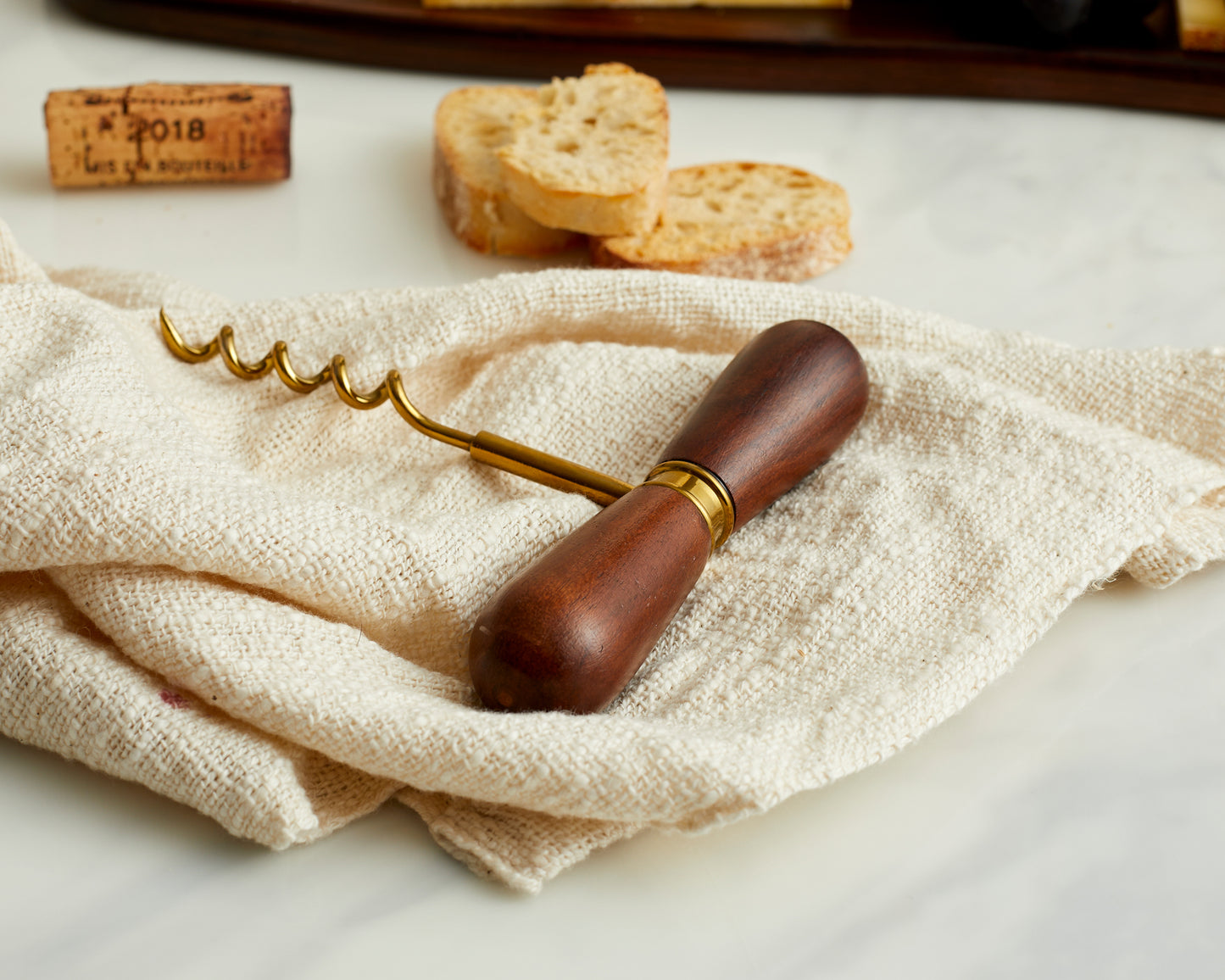 Modern Rustic Corkscrew Stainless Steel and Acacia Wood What a Host Home
