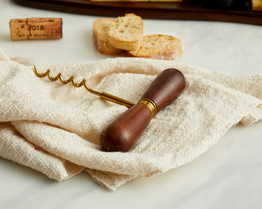 Modern Rustic Corkscrew Stainless Steel and Acacia Wood What a Host Home
