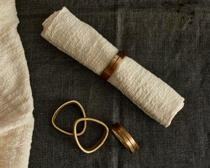 What a Host Home: Brass Gold Napkin Rings Set