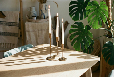 Handcrafted Candle Holders Gold Set of 3 from What a Host Home