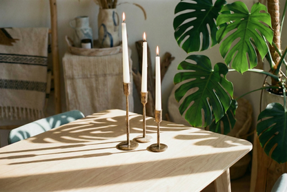 Handcrafted Candle Holders Gold Set of 3 from What a Host Home