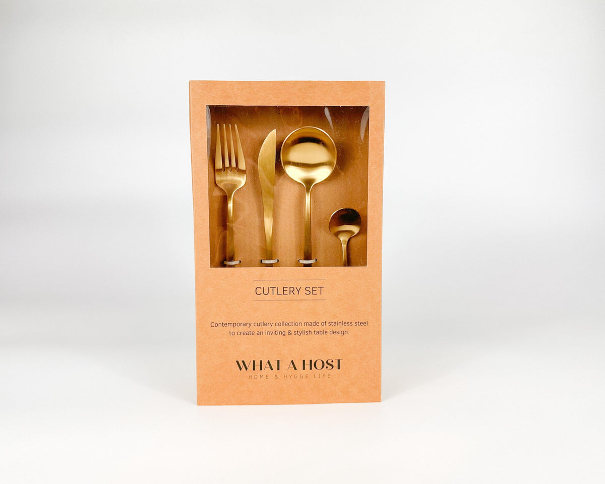 Gold Cutlery Set of 16 and 24 pieces Stainless Steel