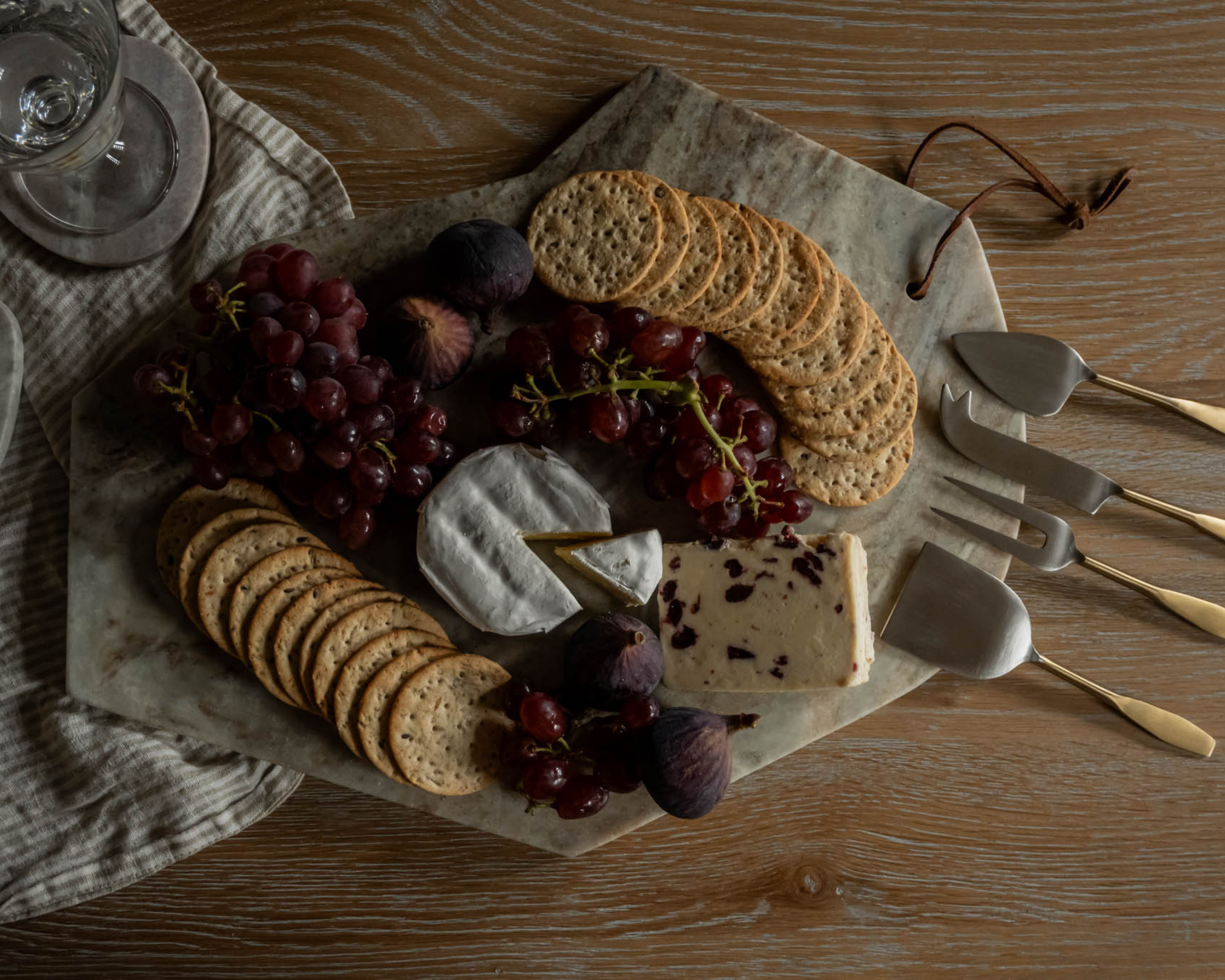 Modern Torrent Marble Serving and Charcuterie Board Irregular Shape from What a Host Home