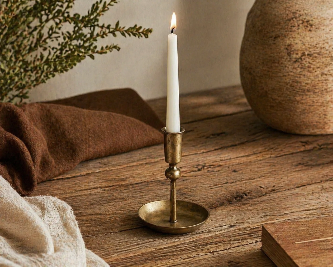 Vintage Gold Rustic Candle Holder | What a Host Home