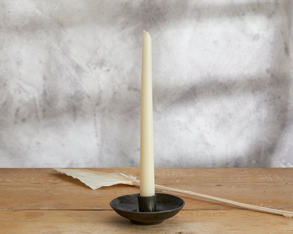 Antique Black Iron Candle Holder What a Host Home