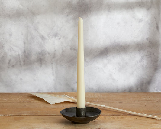 Antique Black Iron Candle Holder What a Host Home