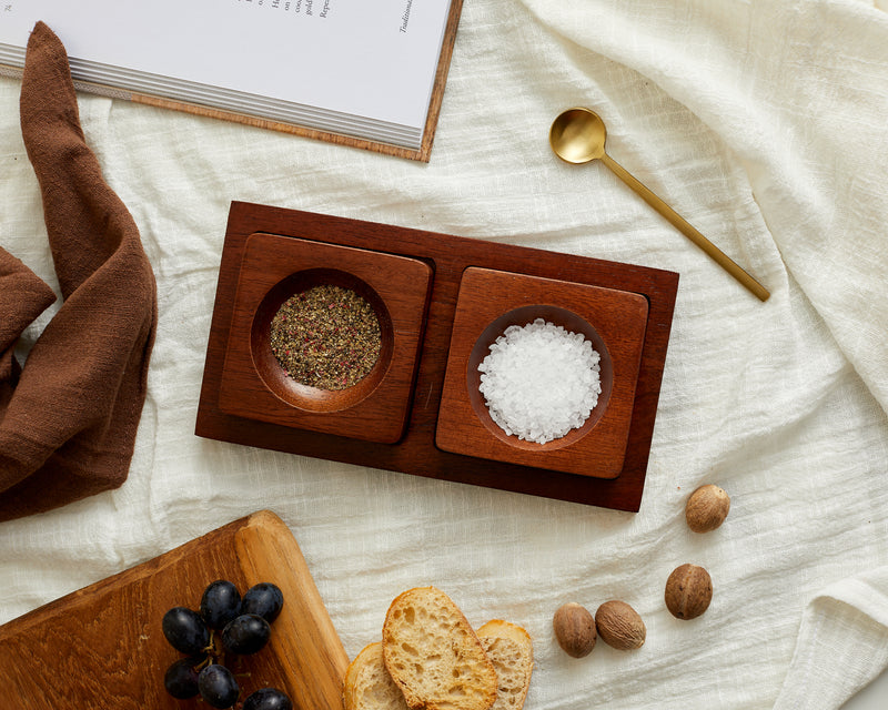 Bergen Salt and Pepper Wood Pinch Pots