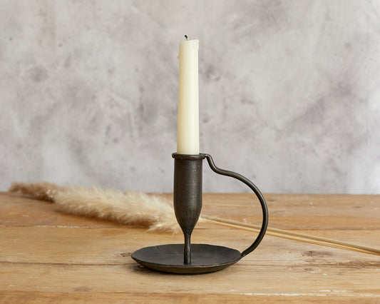 Iron Antique Candle Holder with handle What a Host Home Decor