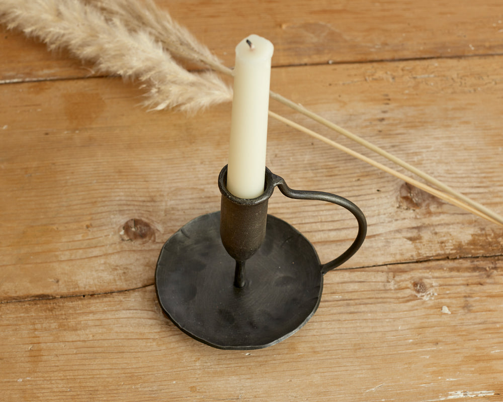 Iron Antique Candle Holder with handle What a Host Home Decor