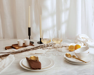 White Cotton Gauze Table Runner Rustic Style Table Textile from What a Host Home Decor