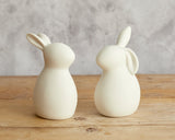 Easter White Bunnies Set Ceramic What a Host Home Decor