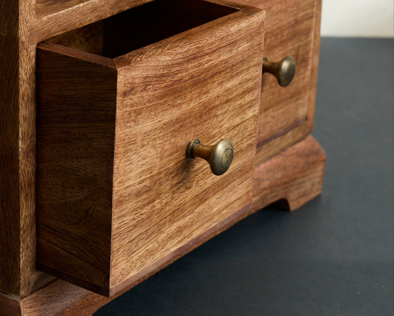 Small Storage Rustic Wooden Cabinet with Drawers from What a Host Home
