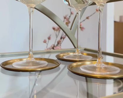 Indira Brass Coasters - Set of 4