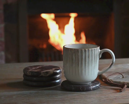 Eloise Rosso Levanto Polished Marble Coasters