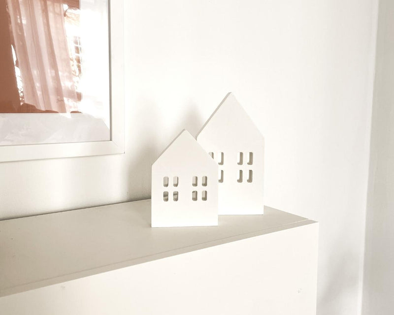 Christmas Scandi Wooden Decorative houses from What a Host Home Decor