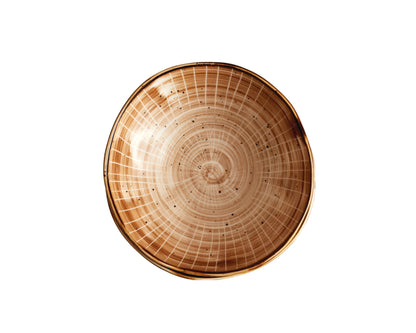 Porcelain Round Bowl brown dishwasher and microwave safe. Tableware from What a Host Home Decor