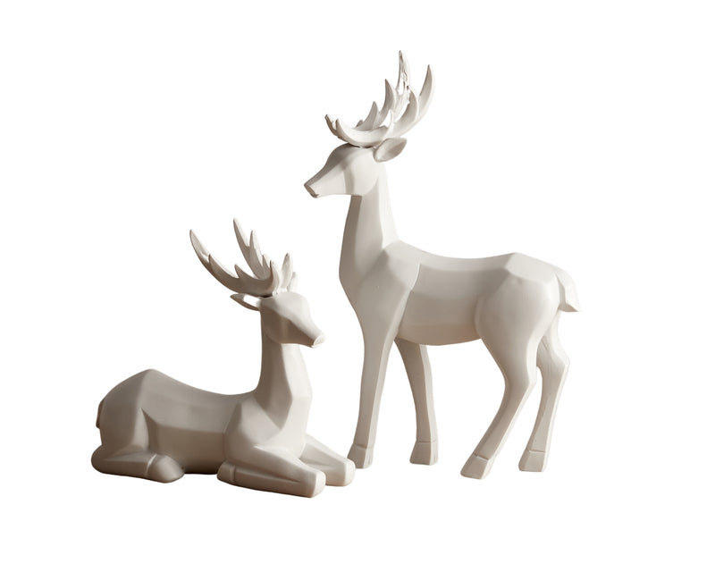 Christmas White Scandi Deers from What a Host Home Decor