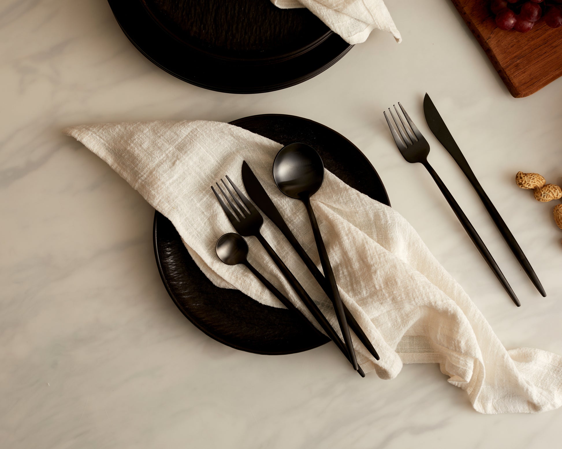 Black Round Porcelain Plate Restaurant Quality from What a Host Home Decor