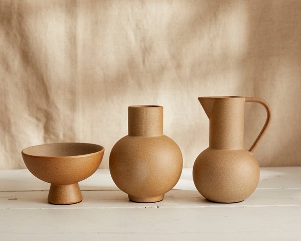 Ember decorative Ceramic Vases Set Sand Colour from What a Host Home Decor