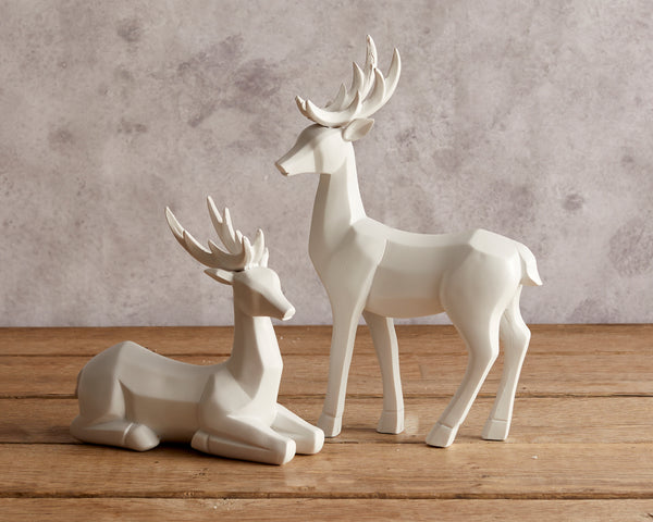 Christmas White Scandi Deers from What a Host Home Decor