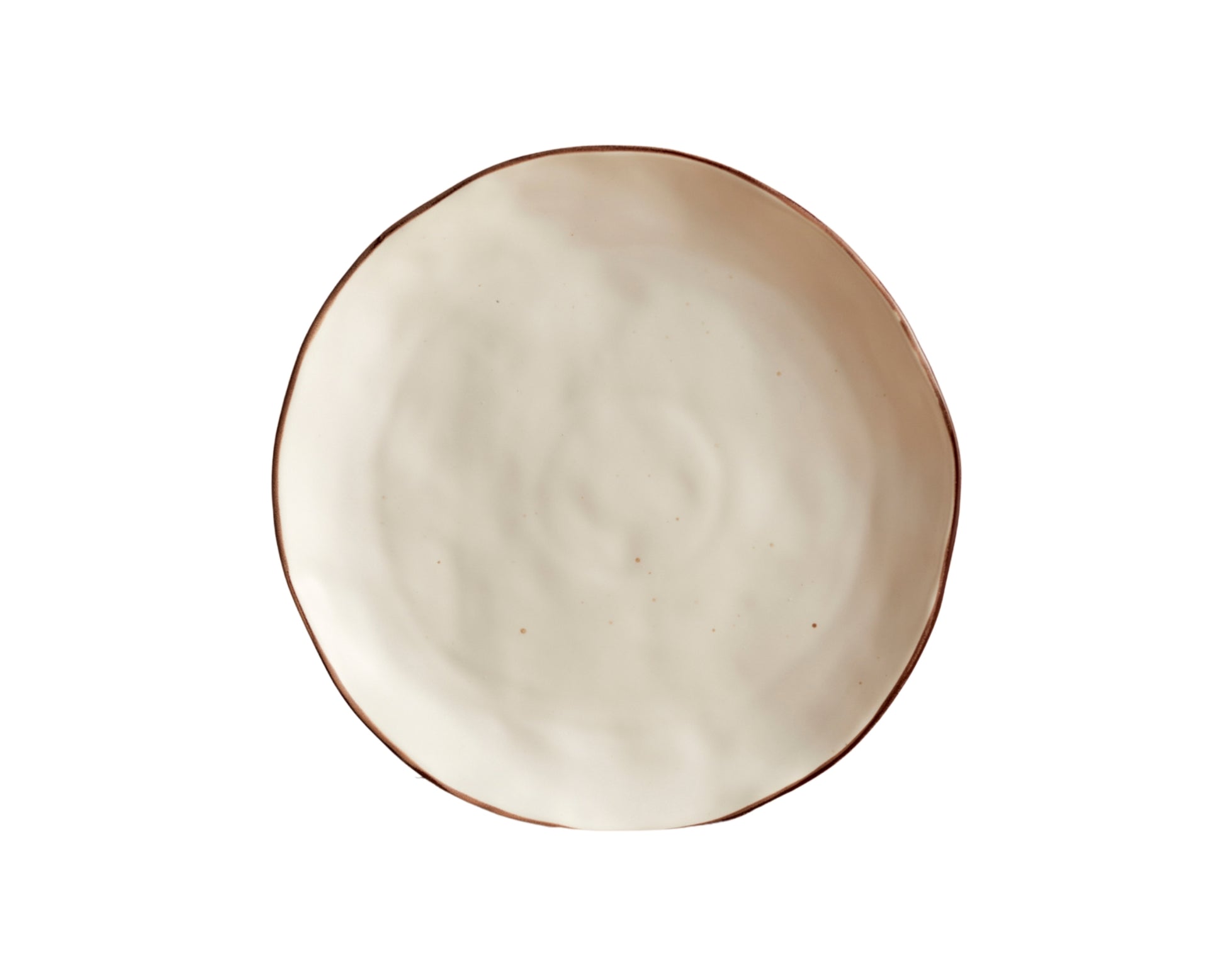 Round Porcelain white irregular shape dinner plate dishwasher and microwave safe from What a Host Home Decor